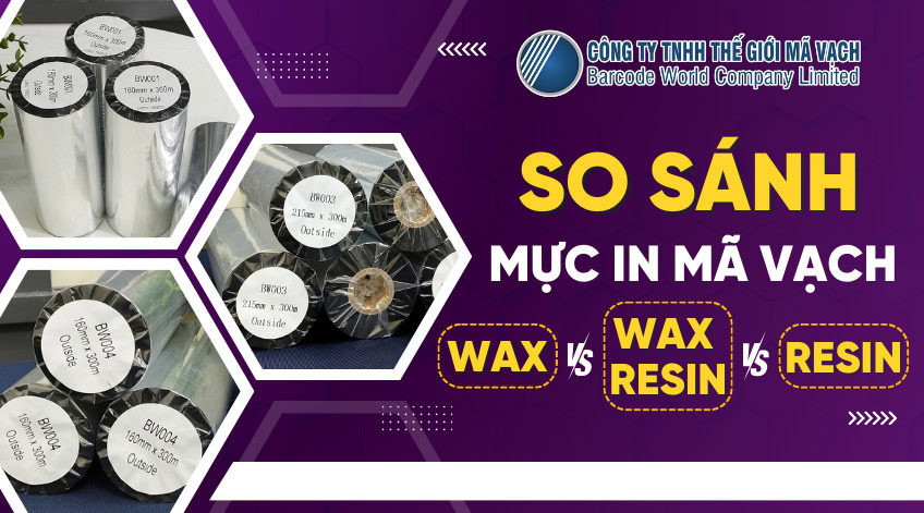 So sánh mực in mã vạch Wax, Wax Resin, Resin