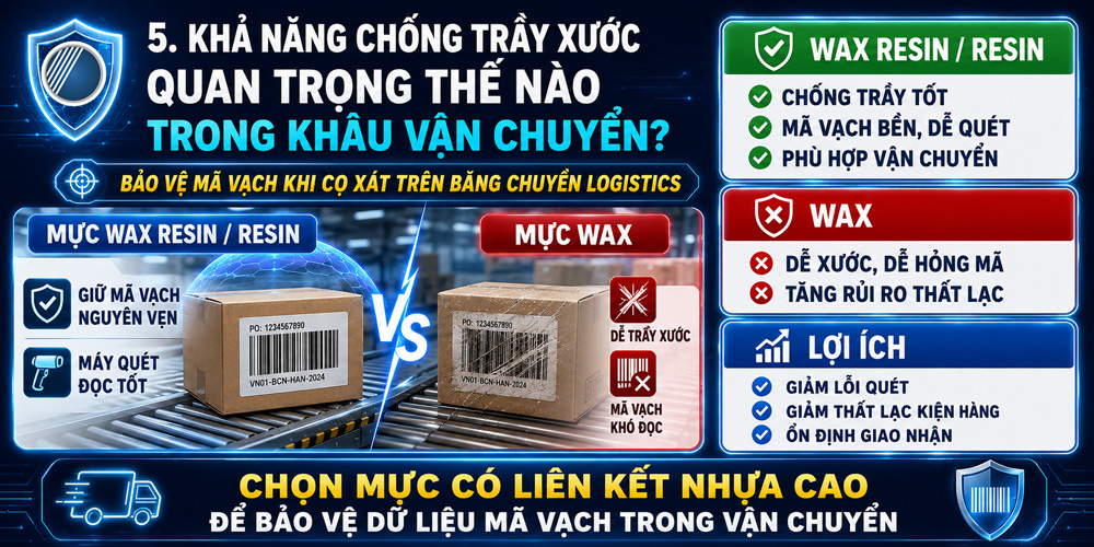 Tầm quan trọng mực in mã vạch chống trầy xước trong khâu vận chuyển Tầm quan trọng mực in mã vạch chống trầy xước trong khâu vận chuyển