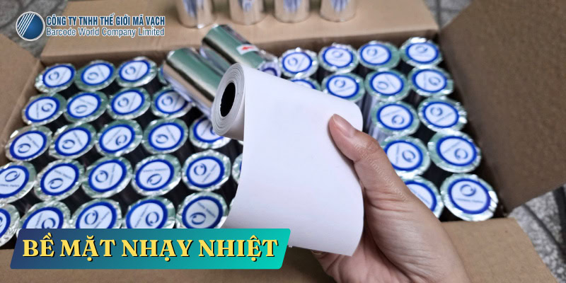 Bề mặt nhạy nhiệt ở giấy in bill