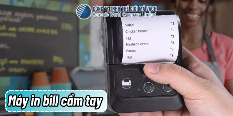 Máy in bill cầm tay nhỏ gọn, tiện lợi