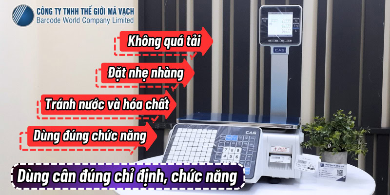 Dùng cân điện tử đúng chỉ định, chức năng