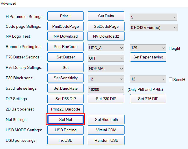 Tiếp tục chọn ô "Set Net"