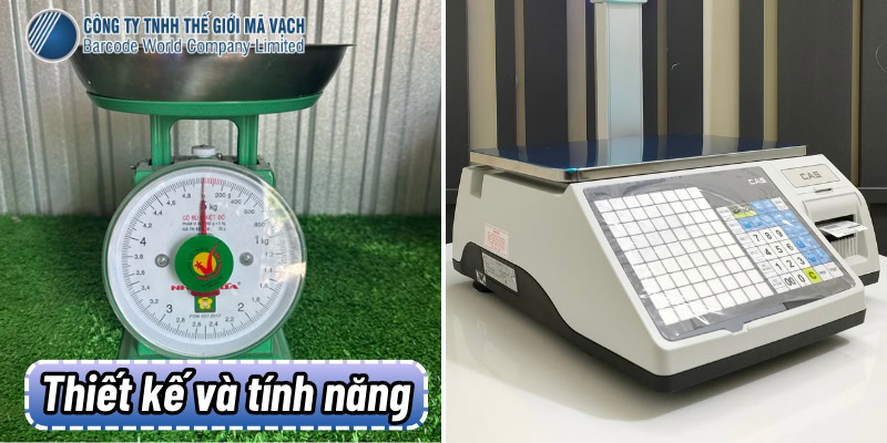 Thiết kế và tính năng của cân cơ và cân điện tử