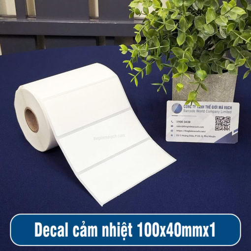 Decal tem in nhiệt 100x40mm loại 1 tem 1 hàng chính hãng, giá tốt