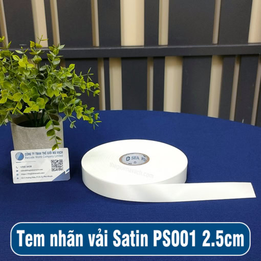 Tem nhãn vải Satin PS001 2.5cm