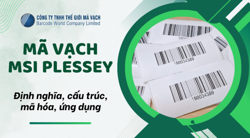Mã vạch MSI Plessey là gì? Cấu trúc, mã hóa, ứng dụng