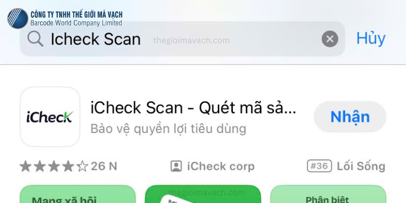 Check mã vạch hàng Thái Lan qua ứng dụng quét mã vạch