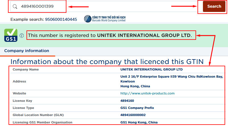 Kiểm tra mã vạch hàng Hong Kong qua trực tuyến qua website của GS1