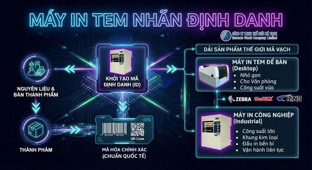 Máy in tem nhãn định danh (ID) Máy in tem nhãn định danh (ID)