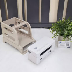 Máy in tem Xprinter XP-D464B có khay đựng giấy bên ngoài