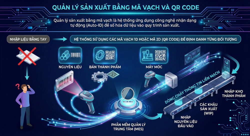 Quản lý sản xuất bằng mã vạch Quản lý sản xuất bằng mã vạch