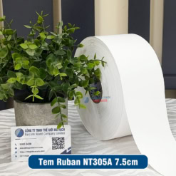 Tem nhãn vải Ruban NT305A 7.5cm (75mm) cuộn 200m chất lượng