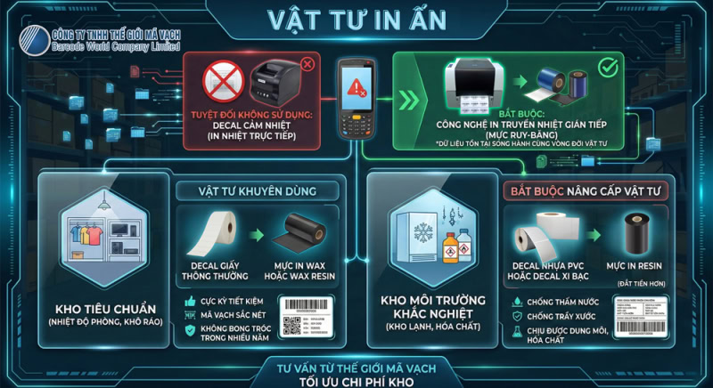 Trang bị vật tư in ấn quản lý kho nguyên vật liệu bằng mã vạch Trang bị vật tư in ấn quản lý kho nguyên vật liệu bằng mã vạch