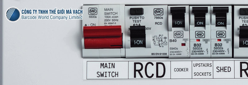 In nhãn đánh dấu bảng điện, tủ điện bằng Brother PT-E560BT