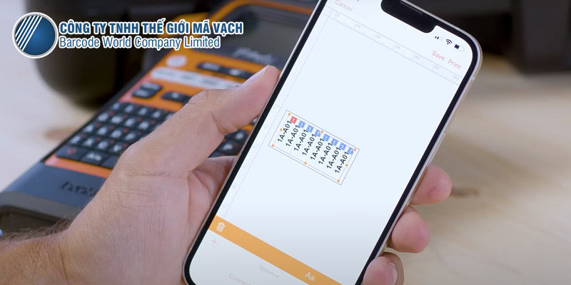 In lại các mẫu nhãn đã lưu từ Brother PT-E310BT dễ dàng