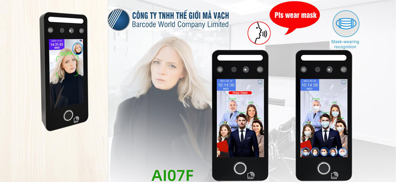 Máy chấm công khuôn mặt, vân tay Ronald Jack AI07F