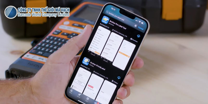 Máy in nhãn Brother PT-E560BT kết nối linh hoạt với app