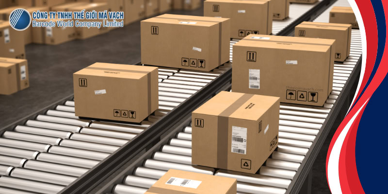 Máy in, dán tem nhãn tự động cho băng chuyền dùng trong nhiều ngành công nghiệp