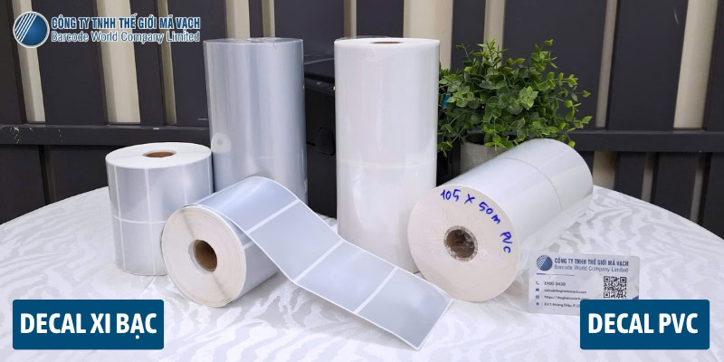Decal xi bạc và decal nhựa PVC là 2 chất liệu in tem chống nước hiệu quả