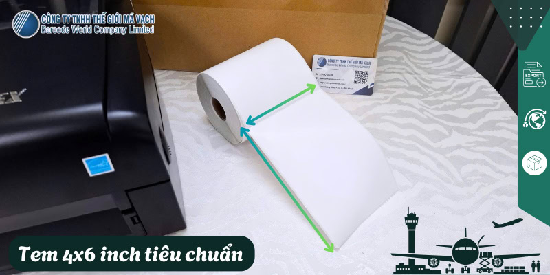 4x6 inch là kích thước tem vận chuyển tiêu chuẩn