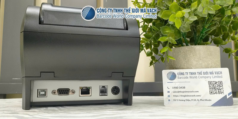 Kết nối USB, RS232, LAN trên máy in Zywell ZY307Q
