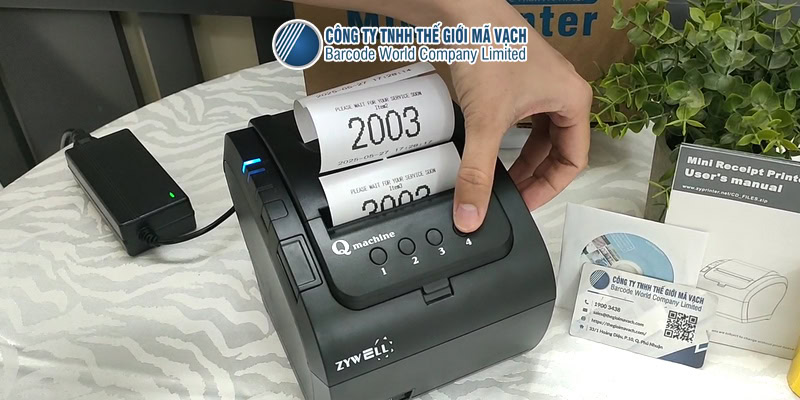 Máy in Zywell ZY307Q có tốc độ in nhanh, cắt tự động