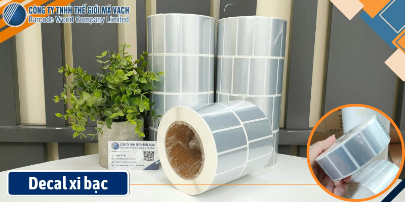 Decal xi bạc bề mặt ánh bạc