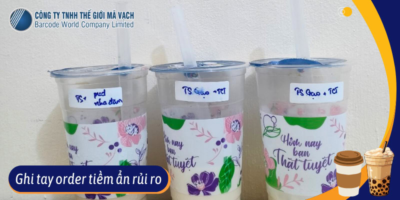 Ghi tay order trà sữa tiềm ẩn rủi ro