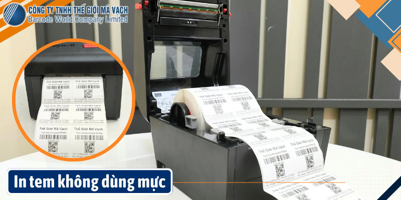 Có thể in tem mã vạch mà không cần mực