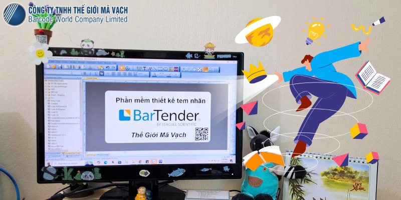Phần mềm thiết kế tem nhãn tạo ra nội dung và bố cục cho tem nhãn 