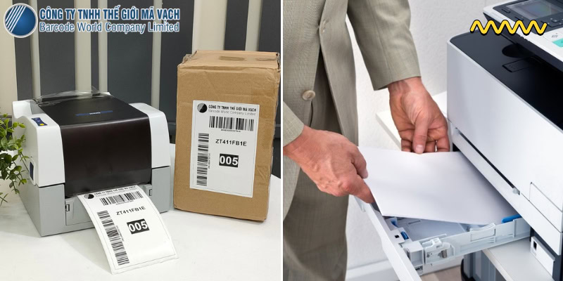 Máy in mã vạch chuyên biệt cho hoạt động in tem nhãn hơn máy in văn phòng A4