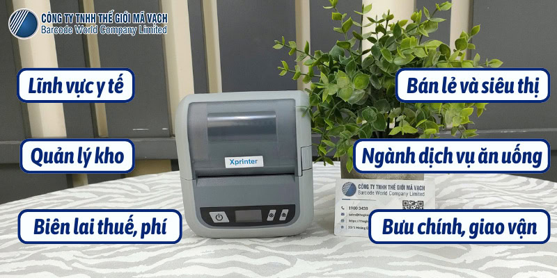 Máy in tem, hóa đơn Xprinter XP-P323B được ứng dụng trong nhiều ngành nghề