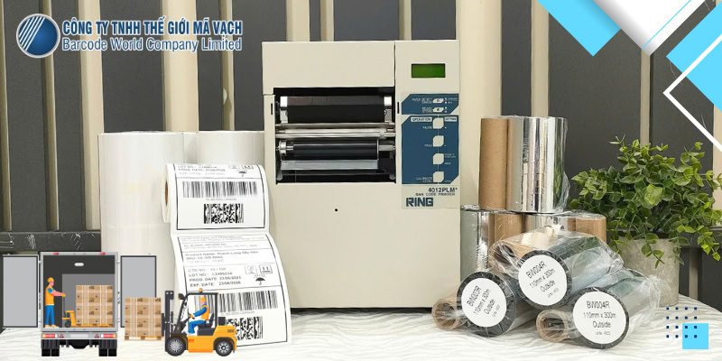 Máy in tem pallet công nghiệp cho kho bãi lớn