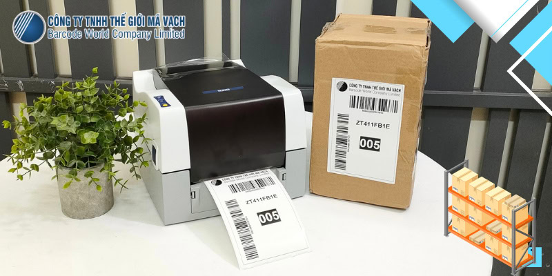 Máy in tem pallet để bàn cho kho vừa và nhỏ