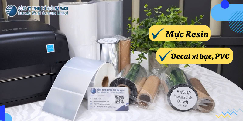 Mực in resin và decal xi bạc, PVC tối ưu trong in tem linh kiện