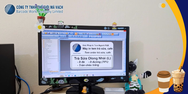 Có thể in thêm logo của quán lên tem (in đen trắng)