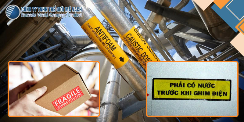 Tem cảnh báo được ứng dụng trong nhiều lĩnh vực