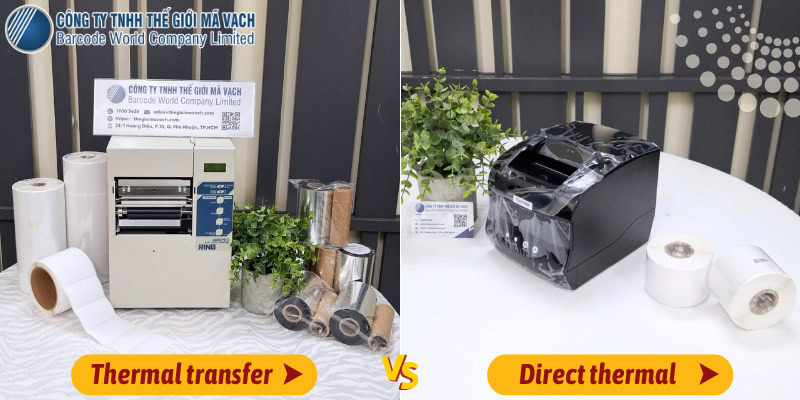 Máy in nhiệt trực tiếp và gián tiếp khác biệt cốt lõi ở công nghệ in