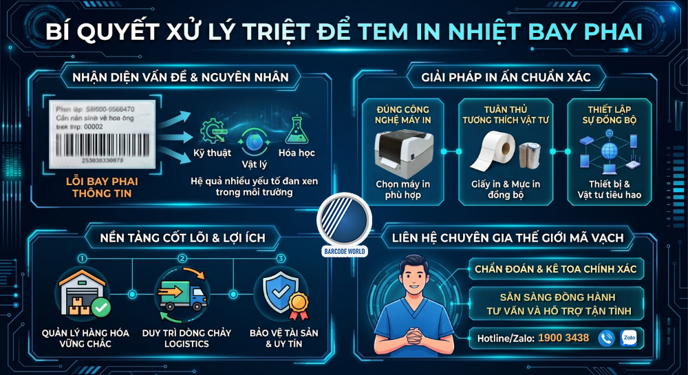 Giải pháp xử lý triệt để tình trạng tem in nhiệt nhanh bay phai Giải pháp xử lý triệt để tình trạng tem in nhiệt nhanh bay phai