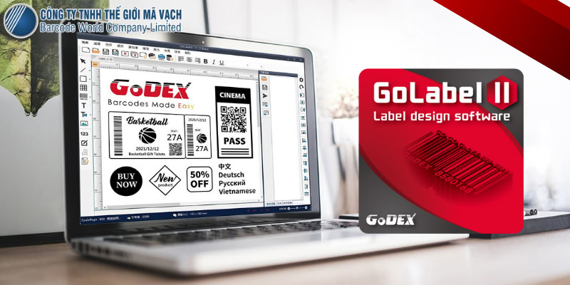 Phần mềm GoLabel hỗ trợ mọi mã vạch 1D, 2D