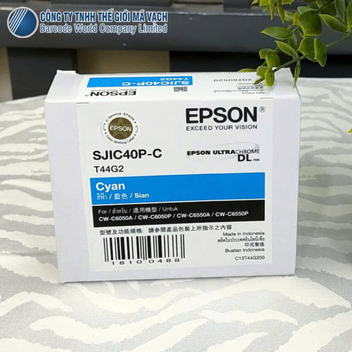 Mực in Epson Xanh SJIC40P-C (C13T44G200) chính hãng