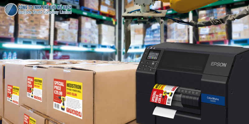 Epson ColorWorks có đầu in Micro Piezo PrecisionCore và mực DURABrite Ultra