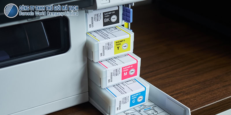 Epson C4050 sử dụng 4 hộp mực màu riêng lẻ