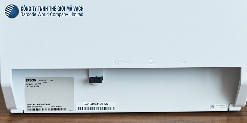 Kết nối USB 2.0 và Ethernet Epson C4050 giao tiếp linh hoạt