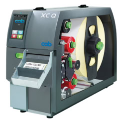Máy in mã vạch Cab XC Q4 in 2 màu với dao cắt CSQ 402