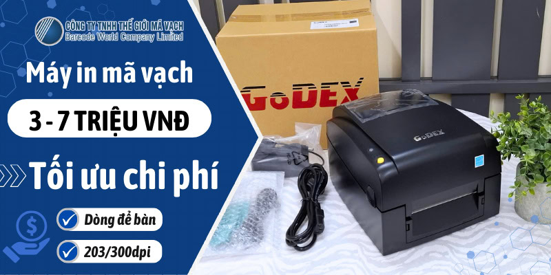 Máy in mã vạch phân khúc 3 - 7 triệu cho tối ưu chi phí
