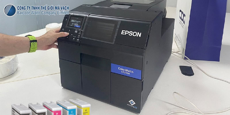 Máy in tem nhãn màu Epson C6050A lý tưởng cho nhiều ngành