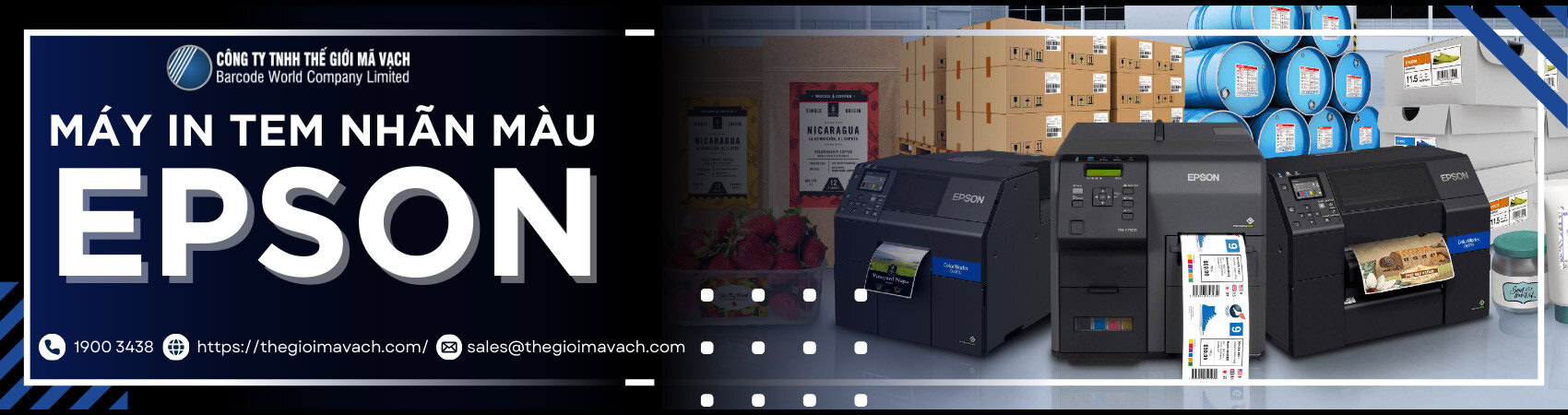 Banner Máy in tem nhãn màu Epson