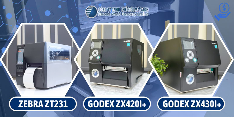 Model máy in mã vạch phân khúc 7 - 20 triệu VNĐ công nghiệp nhẹ