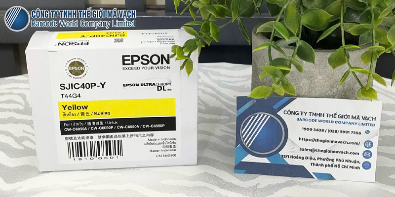 Mực Epson SJIC40P-Y (C13T44G400) tái tạo màu vàng